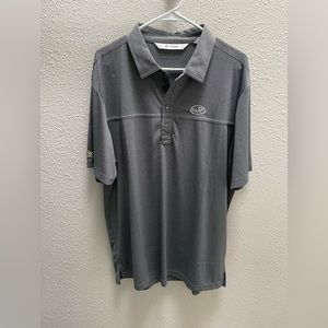 Travis Mathew Men’s Polo Shirt - WR Trilogy Logo - Size XL - Heather Dark Gray